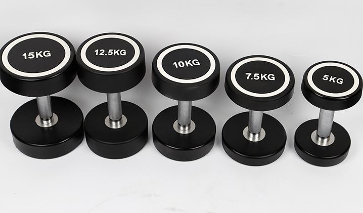 Gewichtheffen Fitness Gym Fitnessapparatuur ronde kop rubberen halter